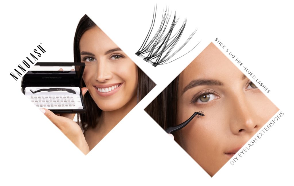 nanolash færdiglimede cluster lashes