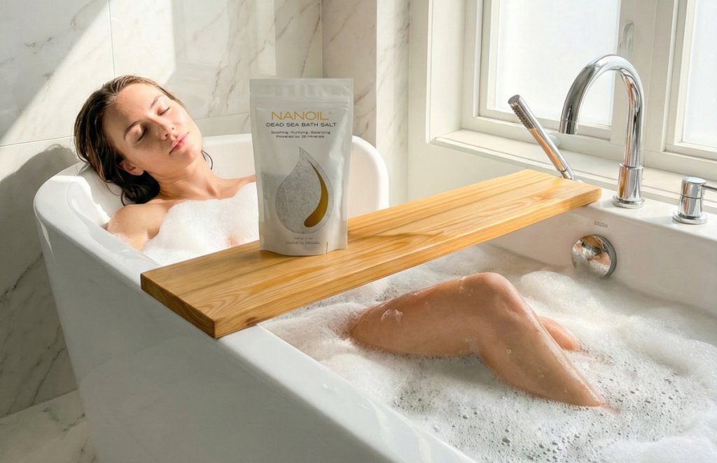 Nanoil badesalt fra det Døde Hav – alsidig kropspleje drevet af mineraler